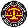 Logo Recognizing Peterson & Associates, P. C.'s affiliation with Million Dollar Advocates