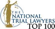 Logo Recognizing Peterson & Associates, P. C.'s affiliation with National Trial Lawyers Top 100